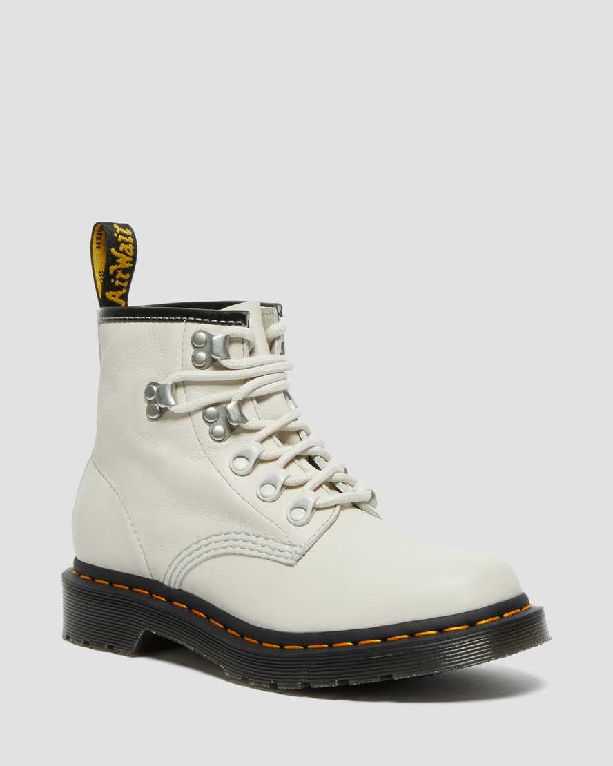 Dr. Martens 101 Hardware Virginia Lær Ankelstøvletter Dame Beige [7946REJXI]